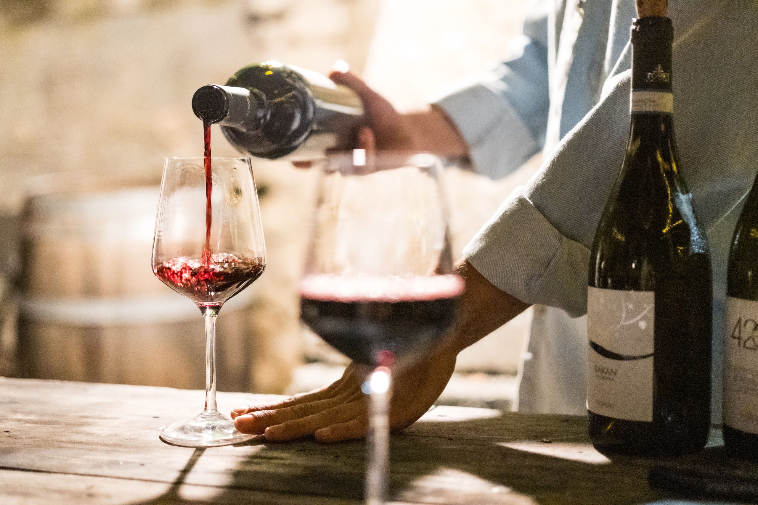 People attending a local wine tasting event discovered through my Wination.